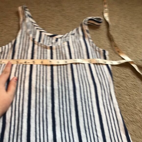 Chaser small sleeveless tank top striped blue/ - Picture 11 of 14